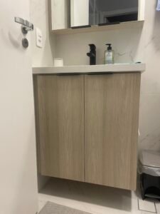 Parte inferior do banheiro